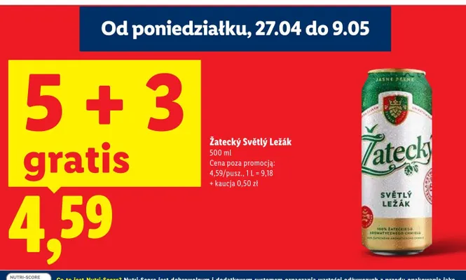 Piwo Žatecký Světlý Ležák promocja w Lidl