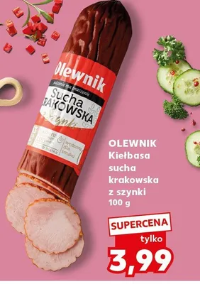 Kiełbasa olewnik sucha krakowska z szynki promocja w Kaufland