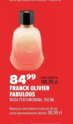 Woda perfumowana Franck Olivier Fabulous promocja w Drogerie Natura