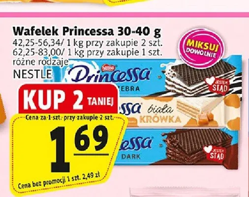 Wafelek Princessa Zebra Nestle promocja w Prim Market