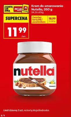 Krem do smarowania Nutella promocja w Biedronka