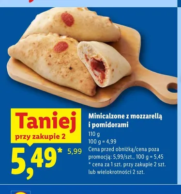 Minicalzone z mozzarellą i pomidorami promocja w Lidl