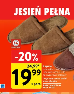 Kapcie męskie Gezer promocja w Intermarche