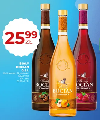 Likier Biały Bocian malinówka promocja w Duży Ben