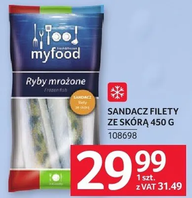 Sandacz filety ze skórą 450g Myfood 108698 promocja w Selgros