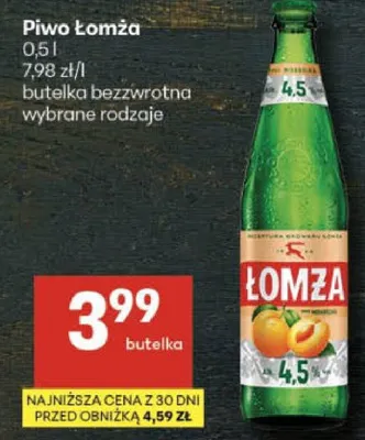 Piwo Łomża promocja w Delikatesy Centrum