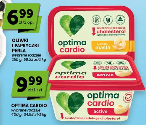 Margaryna Optima Cardio o smaku masła promocja w Euro Sklep