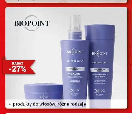 Produkty do włosów Biopoint promocja w Drogeria Kosmyk