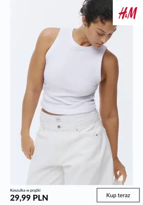 Koszulka w prążki H&M promocja w H&M