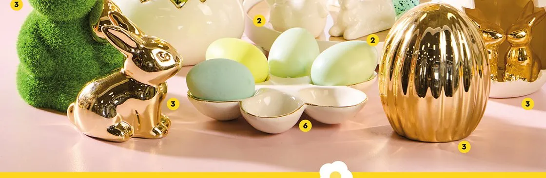 Ceramiczna figurka zająca, kury lub jajko promocja w Biedronka