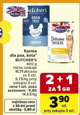 Karma dla psa Junior promocja w Carrefour Market