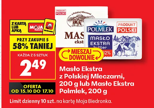 Masło ekstra z Polskiej Mleczarni promocja w Biedronka