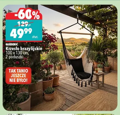 Krzesło brazylijskie Gardenic z 2 poduszkami promocja w Biedronka Home