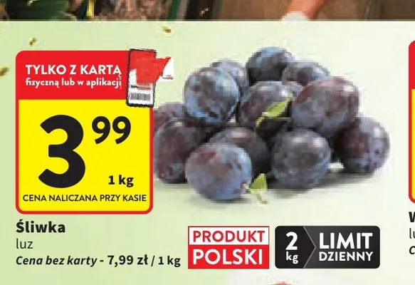 Śliwki polskie promocja w Intermarche