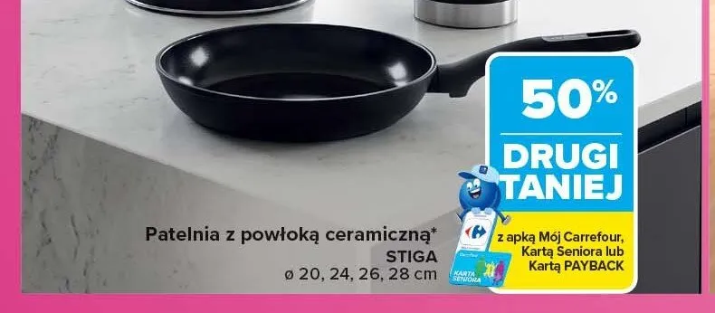 Patelnia z powłoką ceramiczną Zwieger STIGA ø 24 cm promocja w Carrefour