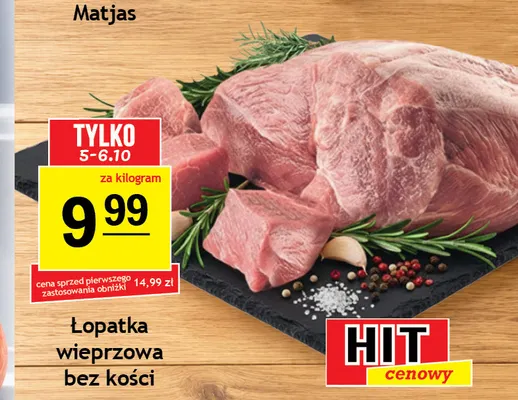 Łopatka wieprzowa bez kości promocja w Gram Market