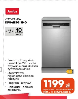 Zmywarka DFM41E6QISMG Amica promocja w Max Elektro