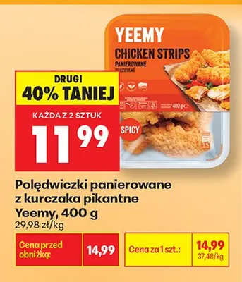Polędwiczki panierowane z kurczaka pikantne Yeemy promocja w Biedronka