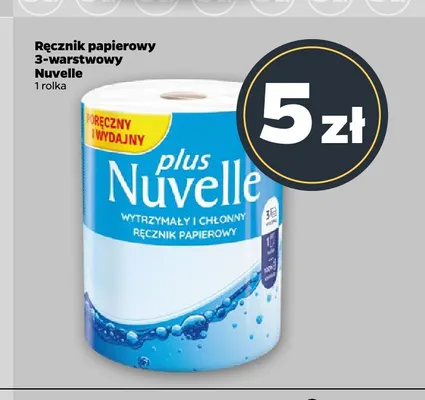 Ręcznik papierowy 3-warstwowy Nuvelle promocja w Netto