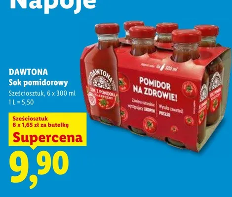 Sok pomidorowy Dawtona 6-pak 300ml promocja w Lidl