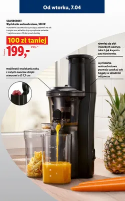 Wyciskarka wolnoobrotowa 300W promocja w Lidl