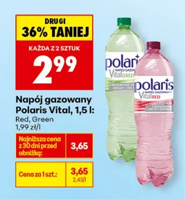 Napój gazowany Vital Green promocja w Biedronka
