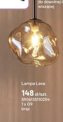 Lampa Lava 1 x G9 brąz promocja w Castorama