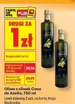 Oliwa z oliwek Casa de Azeite promocja w Biedronka