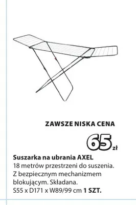 Suszarka na ubrania Axel promocja w Jysk