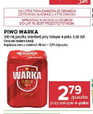 Piwo Warka Classic promocja w Stokrotka
