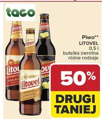 Piwo Litovel promocja w Carrefour Market