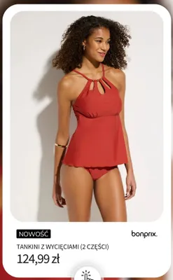 Tankini z wycięciami (2 części) Bonprix promocja w bonprix