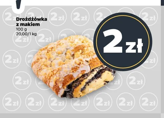 Drożdżówka z makiem promocja w Netto