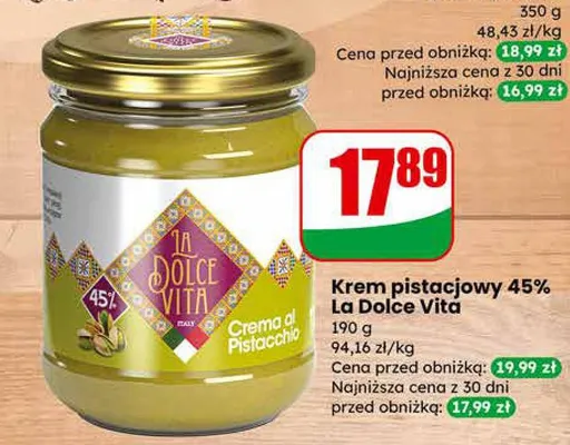 Krem pistacjowy 45% promocja w Dino