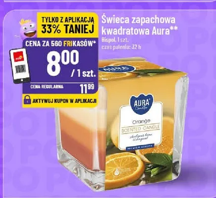 Świeca zapachowa kwadratowa Aura promocja w POLOmarket