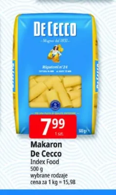 Makaron Rigatoni De Cecco promocja w Leclerc