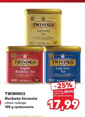 Herbata liściasta English Breakfast Tea Twinings promocja w Kaufland