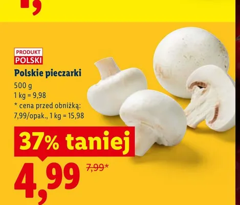 Pieczarki polskie promocja w Lidl