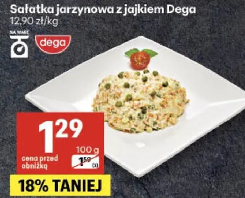 Sałatka jarzynowa z jajkiem promocja w Delikatesy Centrum