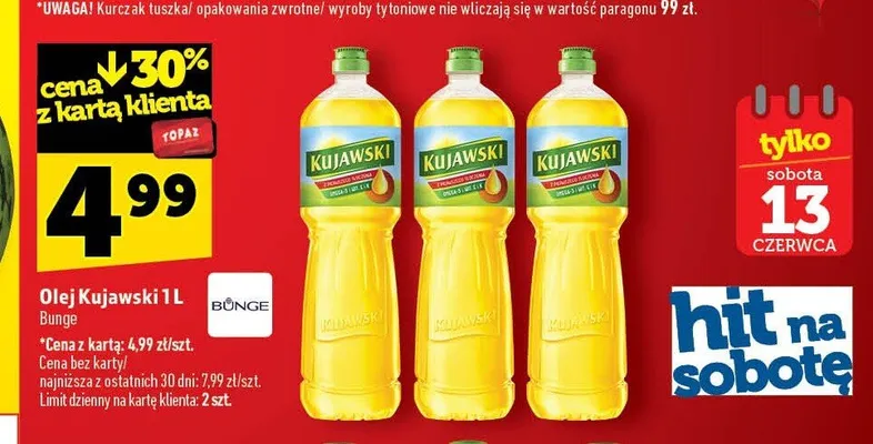 Olej Kujawski promocja w TOPAZ