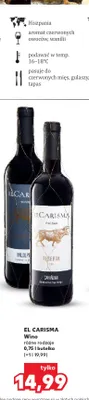Wino czerwone El Carisma Valdepeñas promocja w Kaufland