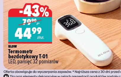 Termometr bezdotykowy T-01 LED Blow promocja w Biedronka Home