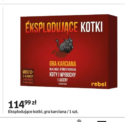 Eksplodujące kotki gra karciana Rebel promocja w Empik