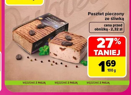 Pasztet pieczony ze śliwką Wędzarnia Dubielak promocja w Carrefour
