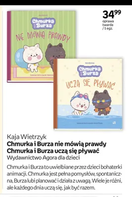 Książka Chmurka i Burza uczą się pływać promocja w Empik