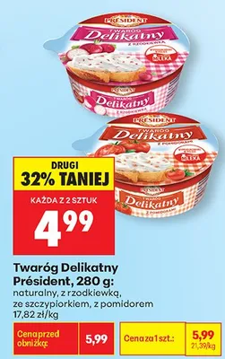 Twaróg Delikatny Président promocja w Biedronka