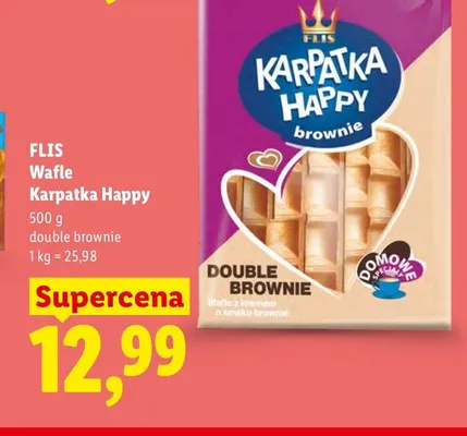 Wafle Karpatka Happy Flis double brownie promocja w Lidl