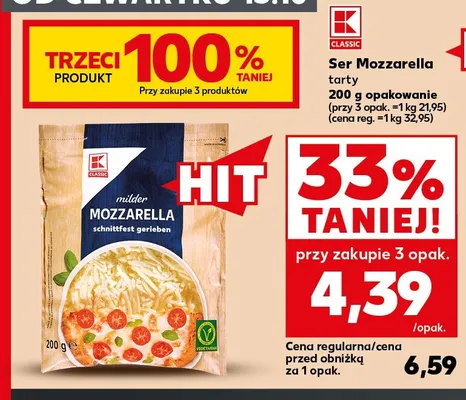 Ser mozzarella tarty K-Classic promocja w Kaufland