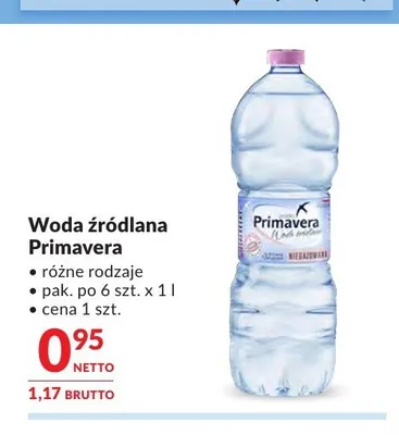 Woda źródlana Primavera promocja w Makro