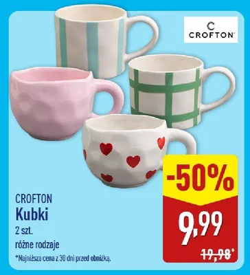 Kubki 2 szt. Crofton promocja w Aldi